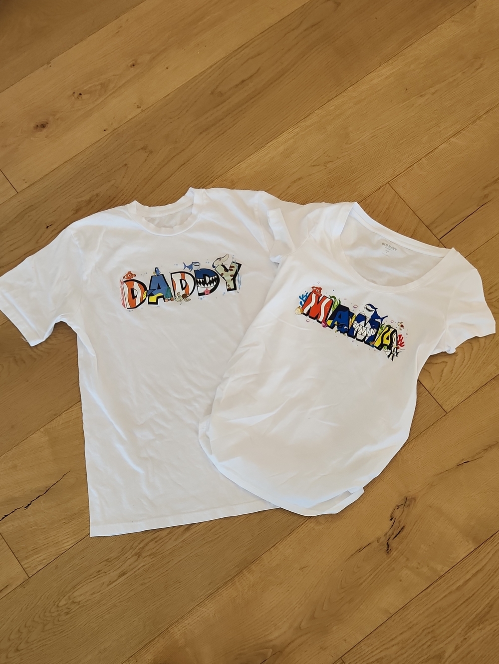 Daddy And Mama (Maternity) Finding Nemo Shirts